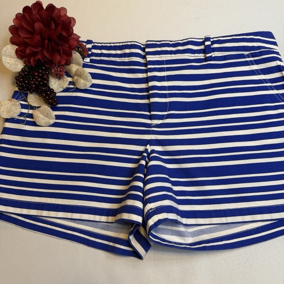 Tommy Hilfiger Pants - Tommy Hilfiger Women's Royal Blue/White Stripe Sailor Casual Shorts Size 16